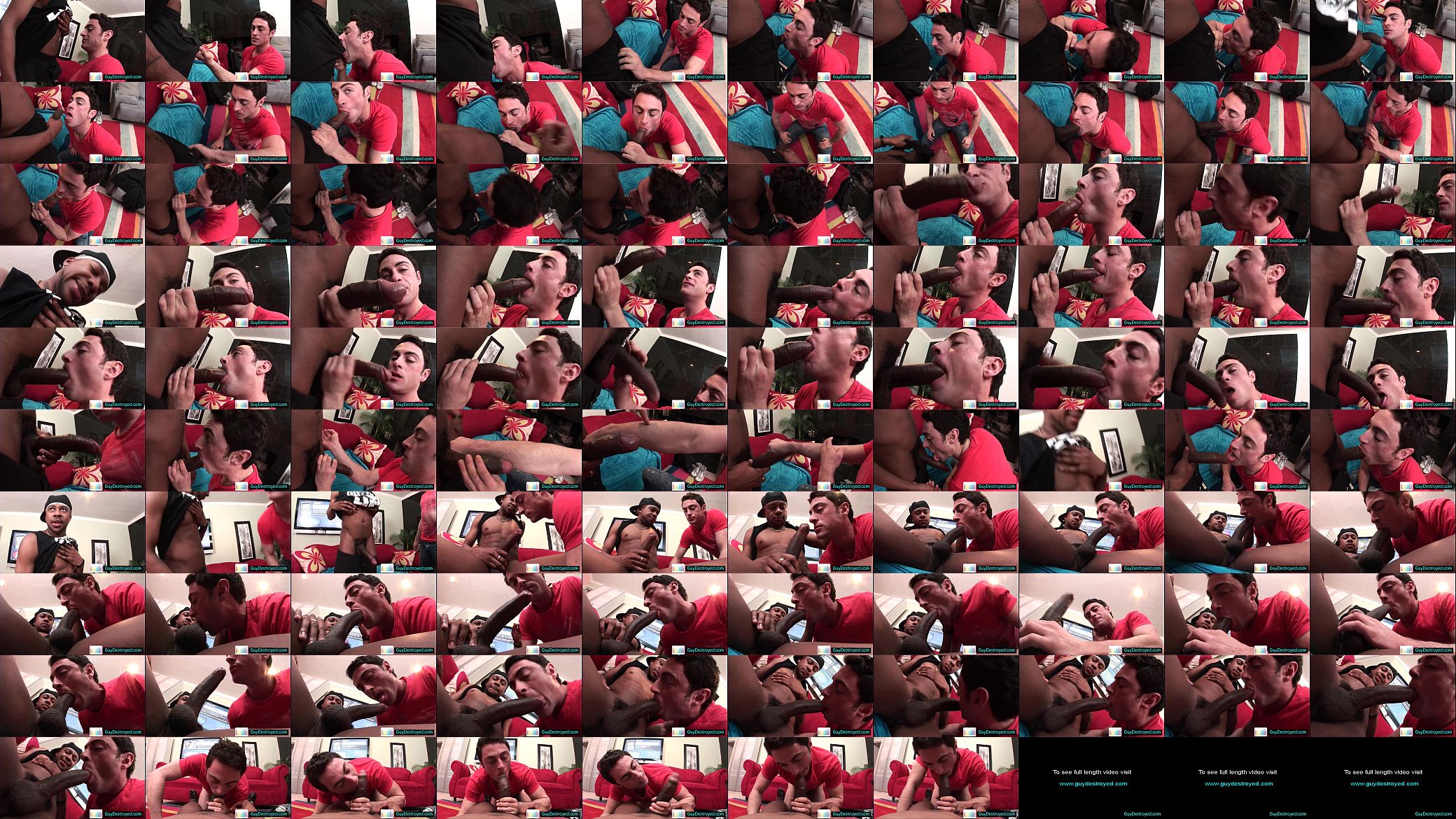 Guy getting his mouth destroyed by huge black cock By Guydestroyed gay video 预览图