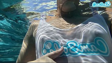 Slimthick Ebony With Buttplug Takes Huge BBC & Underwater Cum In Mouth