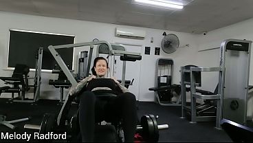 Melody Radford shows off hot body at the gym