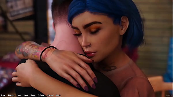 Download Video - Being A DIK &num;205 - Talking To The Busty Pierced Blue Hair Grunge Girl About Our Feelings