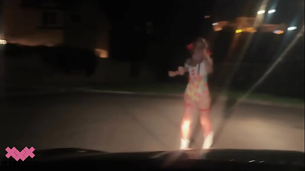 CLOWN QUEEN MILLIE MORGAN TAKES JAY ROMERO FOR HALLOWEEN TRICKS OR TREATS