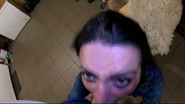 Shiny Leggings Cameltoe Dance, Deepthroat and Cum on My Pussy