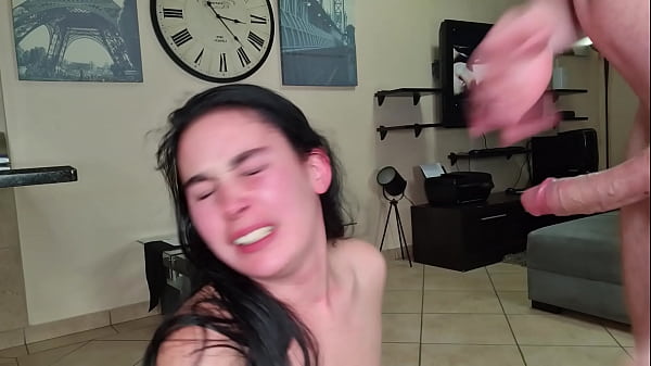 Spit on her, slap her, face fuck her. She needs to be humilia | Cum in mouth