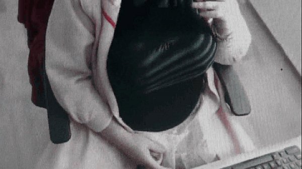 Crossdresser at work!!!!