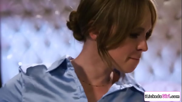 Lesbian babysitter pussy licking and slapping boss's tits