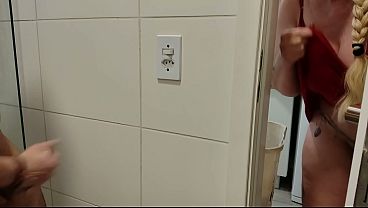 Stepmother with the biggest butt in Brazil makes the virgin put it in her big ass.