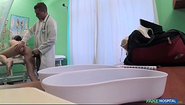 Doctor is Treated to a Sloppy blowjob and Sweet Shaven Pussy - Fake Hospital