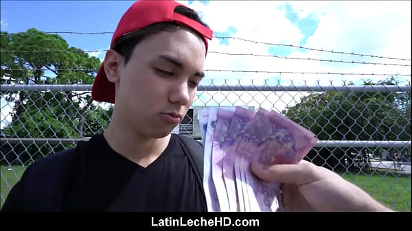 Amateur Virgin Latino Boy In Red Baseball Cap P...