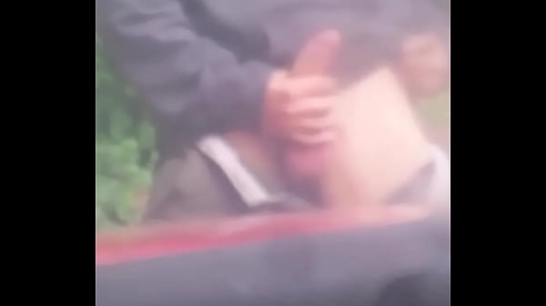 Smacking my cock off the hood of a car