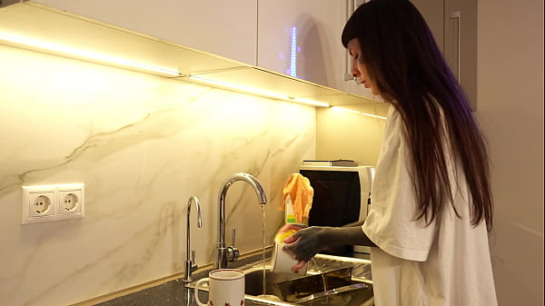 I'M NOT SURPRISED ANYMORE WHEN MY STEPFATHER DOESN'T LET ME DO THE CLEANING, HE FUCKS ME WHILE I WASH THE DISHES (FULL)