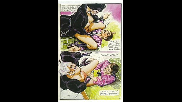 Vintage evil sexual femdom comic