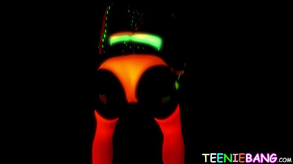 Colorful teenager blows cock before pounding in fishnets