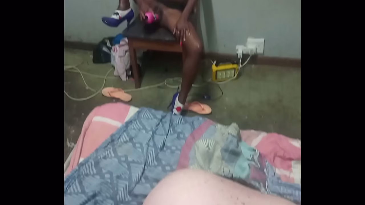 Boss fucks his wife while domestic worker watched and play with big pink vibrator