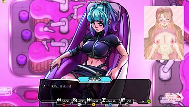 Hentai Game Fucks Succubus Nurse VTuber Cumming to Third Crisis Neon Nights Lesbian Massage Chair Public Masturbation