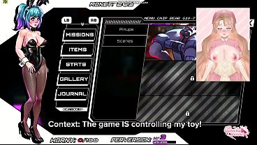 Hentai Game Fucks Succubus Nurse VTuber Cumming to Third Crisis Neon Nights Lesbian Massage Chair Public Masturbation 4 min