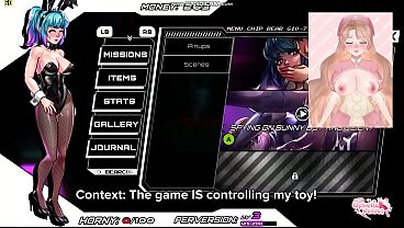 Hentai Game Fucks Succubus Nurse VTuber Cumming to Third Crisis Neon Nights Lesbian Massage Chair Public Masturbation