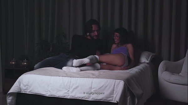 The bum boyfriend climbs through the window and fucks the petite girl while her parents are asleep