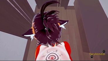 Furry Hentai 3D - POV Tigress blowjob and gets fucked by fox - Japanese manga anime yiff cartoon porn
