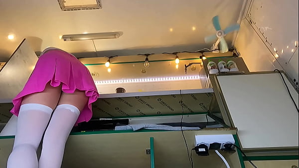 Download Video - The boss is fixing sexy shop assistant's panties and licking her tits&comma; ass and pussy before work