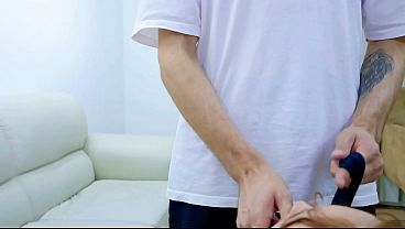 madman dominates redhead PAWG and fucks her pussy roughly, she even sucks his feet