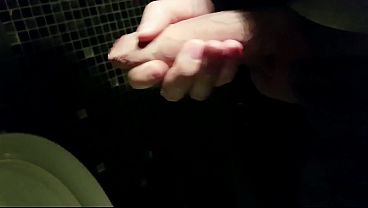 Download Video - Cumming in a public restroom