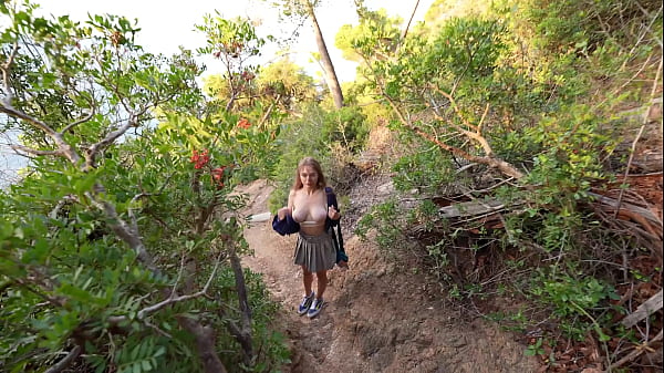 POV: I can’t wait until home! I want you to fuck me right here! Risky public sex in woods