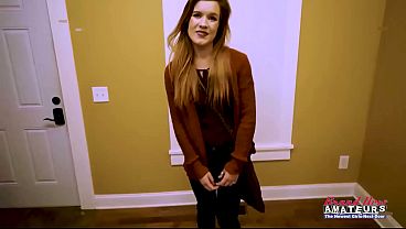 Naughty Ginger Keaton Rubs Her Pussy To Blow A Boner And Swallow Cum!