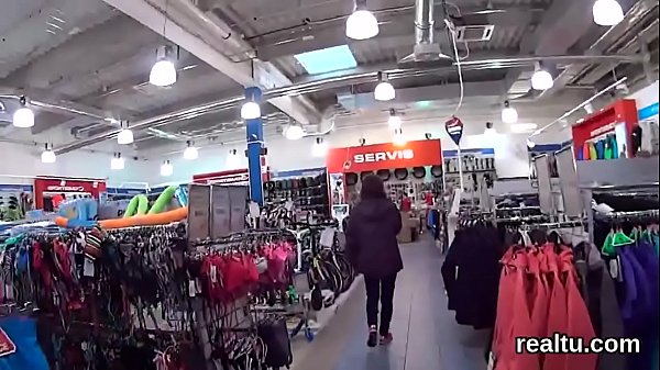 Stunning czech teenie was seduced in the mall and rode in pov