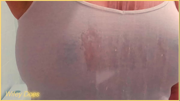 Wifey has perfect wet tits braless