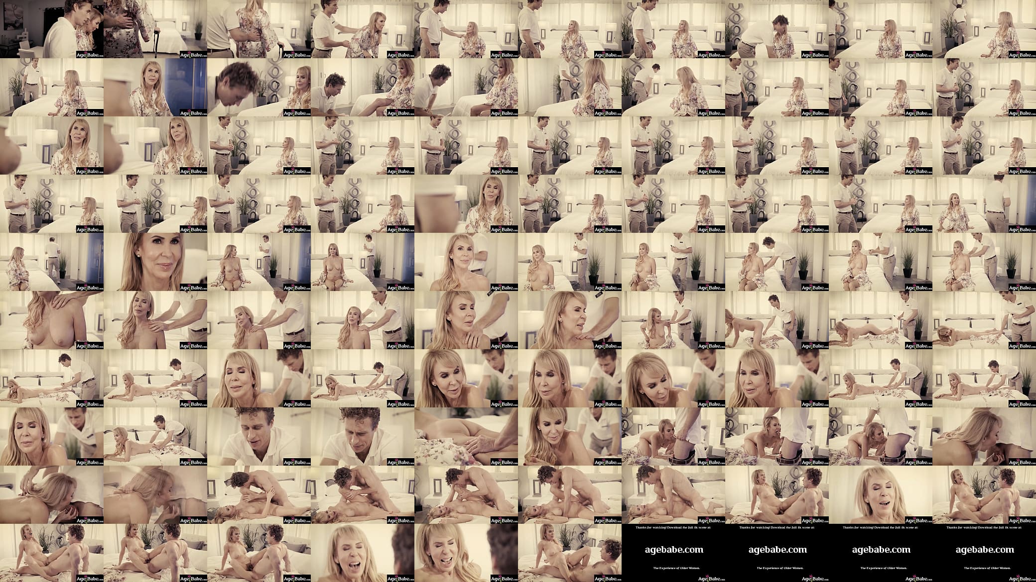 Michael Vegas is the new caregiver of rich grandma Erica Lauren. She likes him and ask him ato give her a hot fuck massage and made her satisfied. 预览图