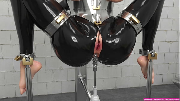 Cybercaptain - NOT Angela White in Metal Bondage - 3D Fetish Animation