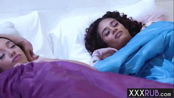 Two horny black teens Scarlit Scandal and Alexis Tae enjoyed hot tribbing