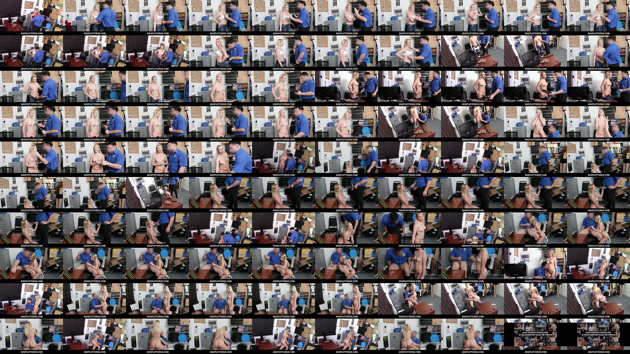 Hot busty blonde thief Dixie Lynn gets fucked hard by the perv officer from behind 预览图