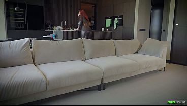 Daisy Dolly - Girl next door tied up and gagged by home owner and dressed in catsuit bondage EP