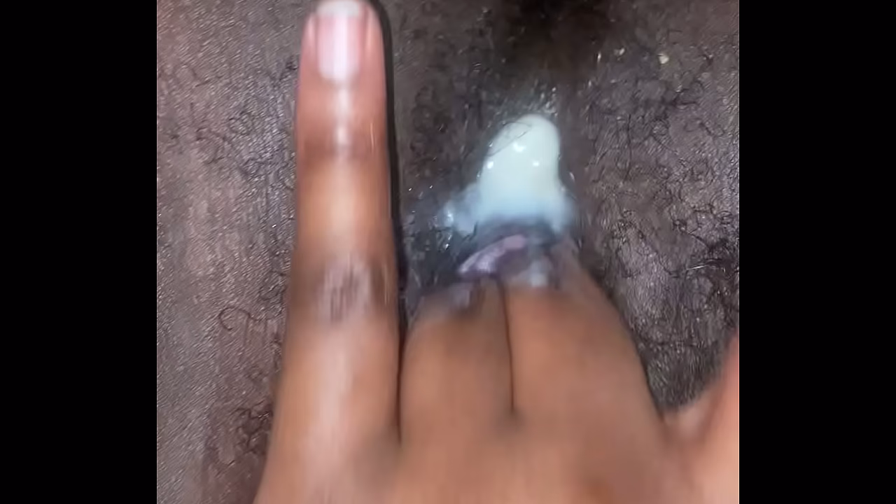 my hairy pretty pussy cumming