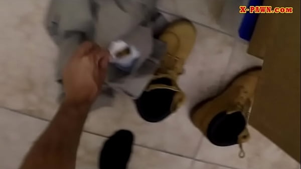 Sexy babe pounded in pawnshops toilet