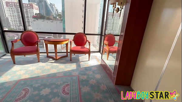 Ladyboystar - I got a POV blowjob from a gorgeous redhead ladyboy