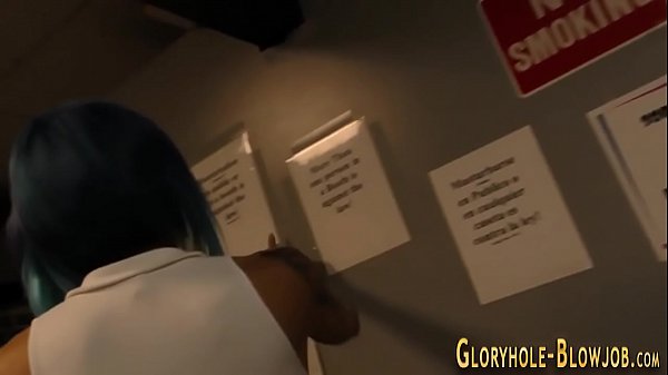 Gloryhole threeway babes