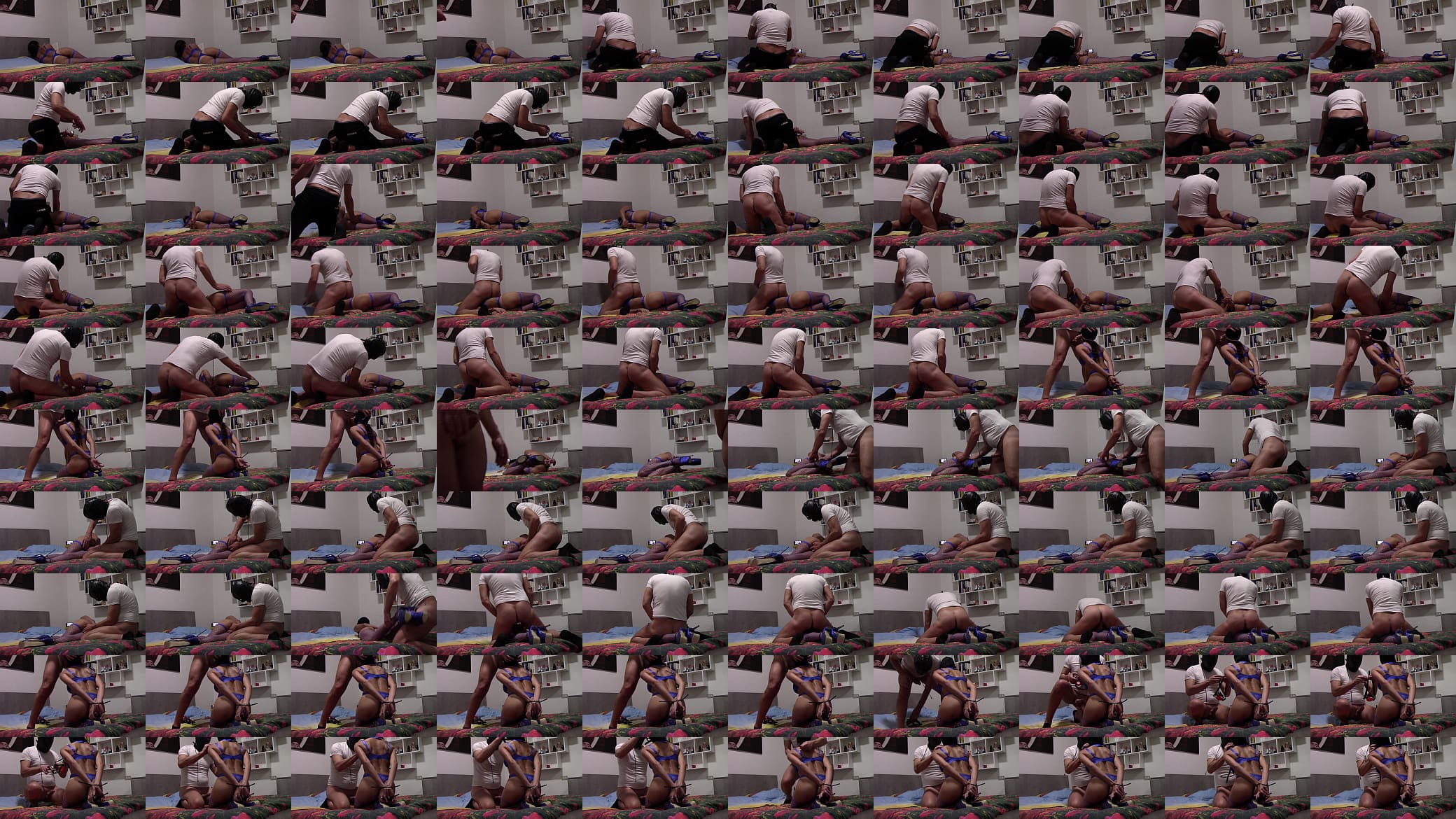 Preview - Milf in fishnet stockings and high heels, hooded, bound, facefucked and pussyfucked 预览图