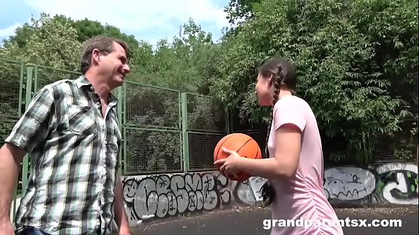 GrandParents Pick Up Teen on Basketball Court