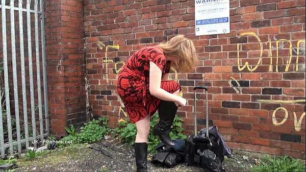 Download Video - Longhaired redhead Jannas public masturbation and outdoor milf flashing the stre