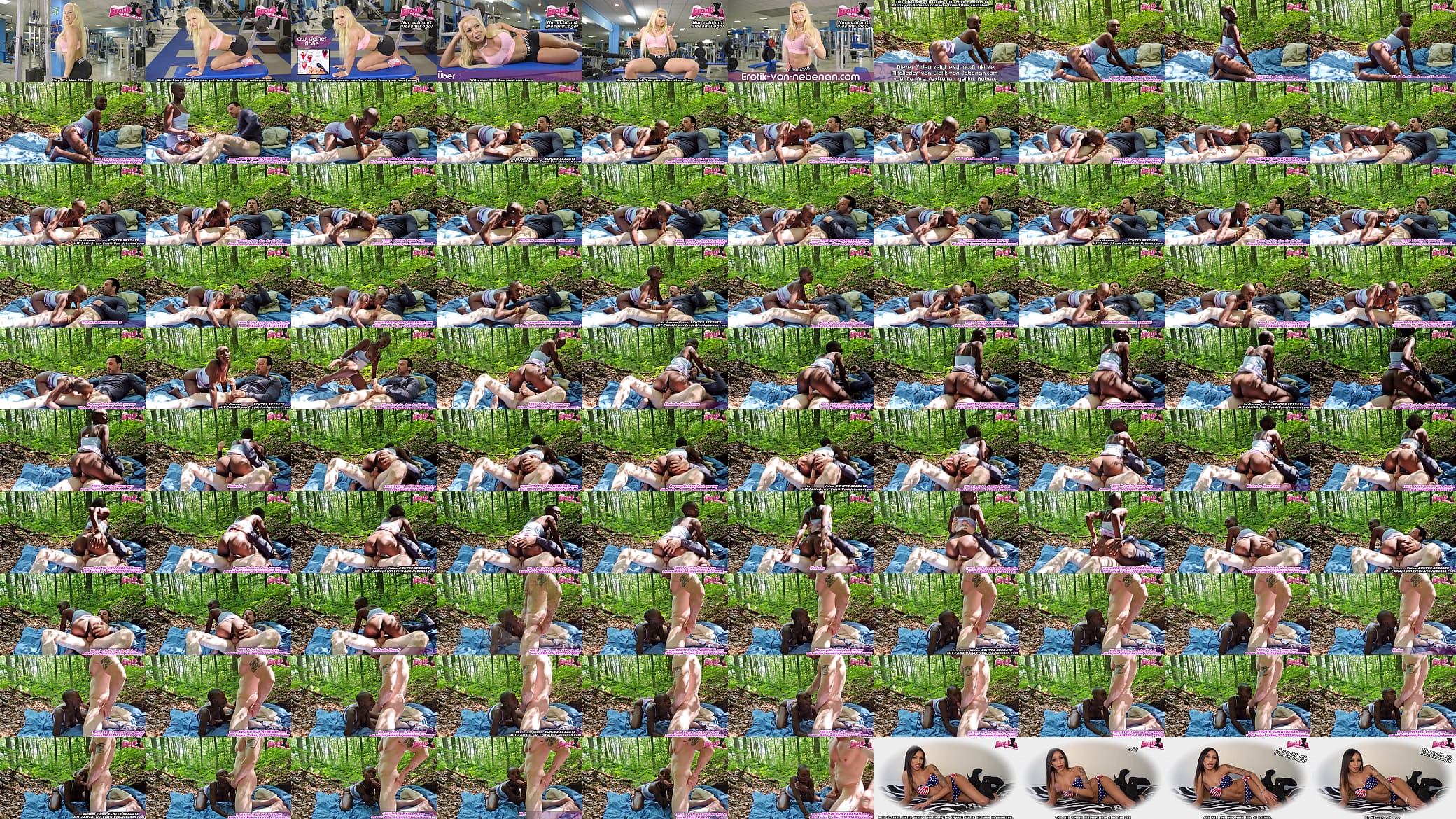 Deutsche d&uuml;nne schwarze teen bei amateur sex im Wald 预览图