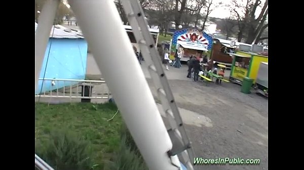 Nasty whore in public gets sex