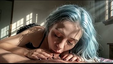 青い髪の痩せた女が私にセックスしてくれと懇願した [AI]