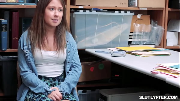 Download Video - Teen shoplifter Mads Flores tries to get away with stealing from the store she works at but officer Rusty is quick on his feet