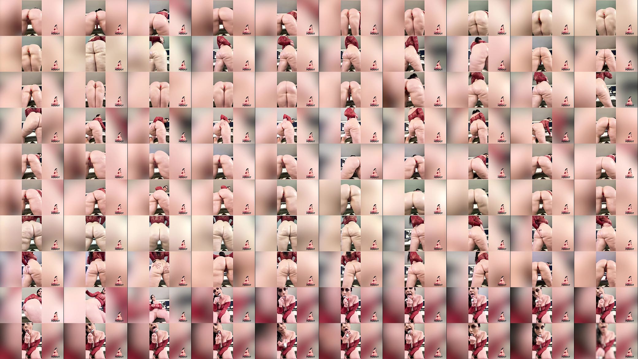 Red Butt Plug In Big Booty Babes Asshole 预览图