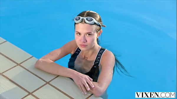 Download Video - VIXEN Gorgeous petite Evelin skinny dips to seduce crush