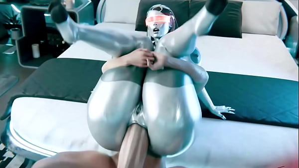 Woman in futuristic fantasy squirts and savors ...