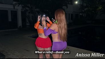 The mystery was this: Velma and Dofne having sex with their legs spread apart