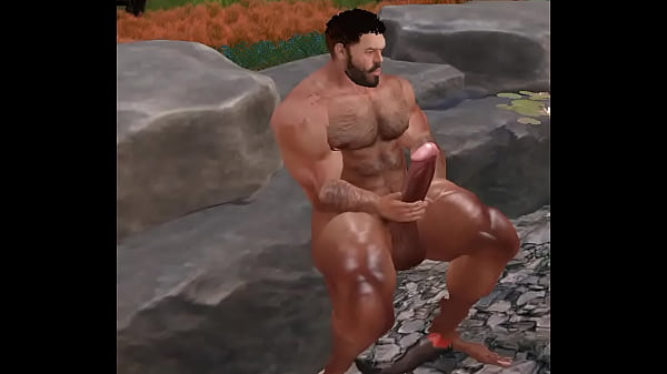 Download Video - heyward&comma; big mountain of a real man relaxing in nature